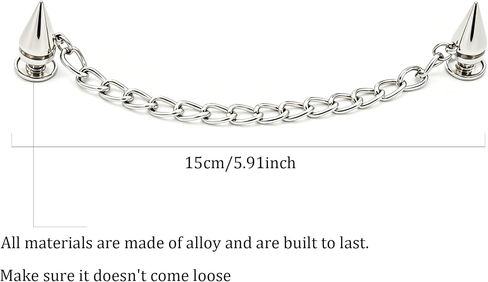 24Pcs Goth Shoe Charms, Goth Sandals Studs and Spikes, Accesorios Spike Studs & Charm Chains - Punk Metal Spikes & Chain Shoe Decoration Set for Clog Sandals, DIY Gothic Accessories in Kuwait