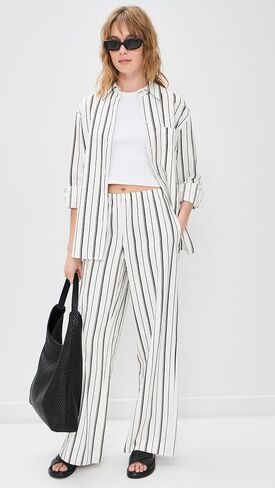 Vince Women's Resort Stripe Drawstring Pull On Pants in Kuwait