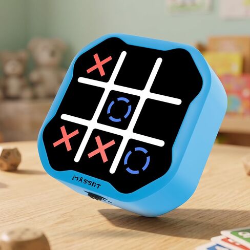 3 in 1 Electronic Tic Tac Toe Game, Handheld Digital Tic Tac Toe Bolt Game with Silent Mode, Portable Learing Toy Gift for Kids & Adults, Blue (One Pack) in Kuwait