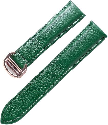 Watch Band for Cartier Tank Solo Men Lady Deployant Clasp Watch Strap Genuine Leather Soft Watch Bracelet Belt 20mm 22mm 23mm (Color : Black-Silver, Size : 22mm) in Kuwait