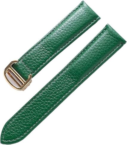 Watch Band for Cartier Tank Solo Men Lady Deployant Clasp Watch Strap Genuine Leather Soft Watch Bracelet Belt 20mm 22mm 23mm (Color : Black-Silver, Size : 22mm) in Kuwait