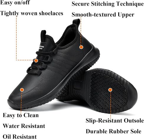 Non Slip Work Shoes for Women Water & Oil Resistant Chef Shoes Comfortable Lightweight Slip Resistant Shoes for Restaurant Hospital in Saudi Arabia