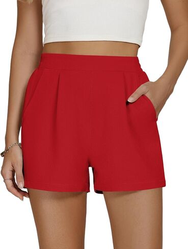 AKEWEI Dress Shorts for Women High Waisted Wide Leg Trendy Shorts in Saudi Arabia