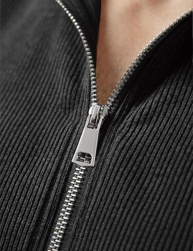 JMIERR Men's Quarter Zip Sleeveless Hoodie Ribbed Muscle Tank Top Gym Workout Vest in Saudi Arabia