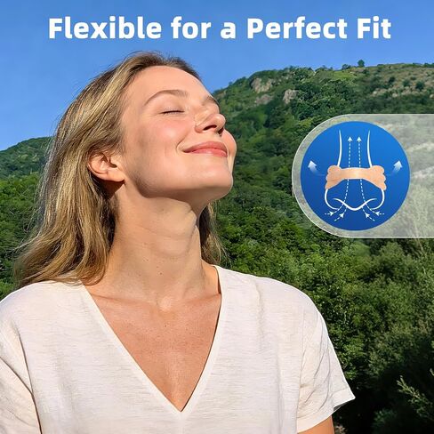 MQUPIN Nasal Strips for Small Noses (Women & Men), Slim Fit Curved for Female Nose Contour, Extra Strength Strong Adhesion Nose Strips,Drug-Free Breathing for Sleeping (60 Count) in Kuwait