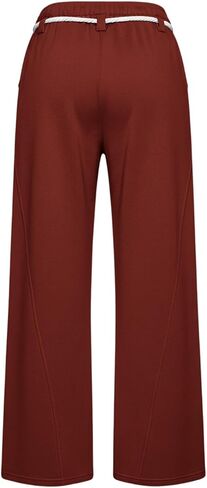 Sweatpants Women Elastic Waisted Drawstring Straight Leg Casual Baggy Lightweight Outdoor Workout Gym Vacation with Pockets in Saudi Arabia