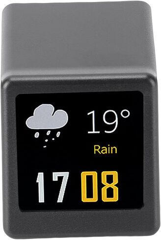 Cosiki Mini Digital Clock, 1.54in IPS Screen Digital Clock, Weather Forecast with Temperature Humidity Display, Ideal for Home Office Car GIF Photo Album Customization, 240x240 in Kuwait