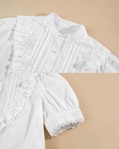 CR ROLECOS 1800s Victorian Dress for Women 2-Piece Ruffle Edwardian Dress Costume with Pockets in Saudi Arabia