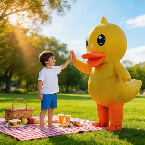 Inflatable Duck Costume for Adults, Full Body Funny Animal Mascot Suit for Halloween, Cosplay Event Fancy Dress in Saudi Arabia