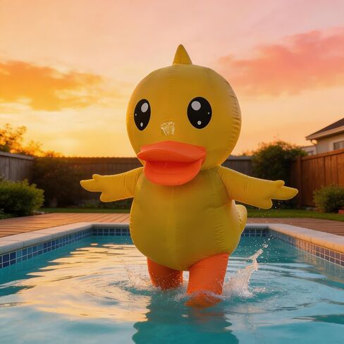 Inflatable Duck Costume for Adults, Full Body Funny Animal Mascot Suit for Halloween, Cosplay Event Fancy Dress in Saudi Arabia