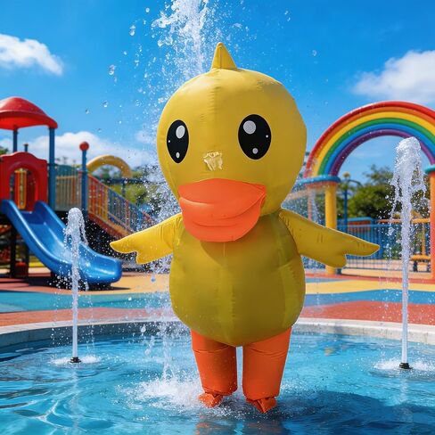 Inflatable Duck Costume for Adults, Full Body Funny Animal Mascot Suit for Halloween, Cosplay Event Fancy Dress in Saudi Arabia