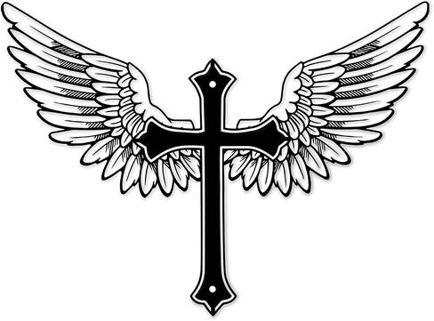AXHoustake Metal Infinity Heart Cross Wall Decor, Wall Cross Wall Art with Eternal Love Symbol, Black Iron Vein Cross for Wall in Living Room, Bedroom, Unique Wedding & Valentine's in Saudi Arabia