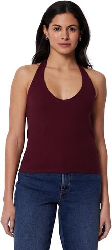 Amazon Essentials Women's Slim-Fit Ribbed Halter Top in Kuwait