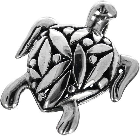 FifiRose 925 Sterling Silver Bali Artisinal Silver Craft Turtle Pendant in Kuwait