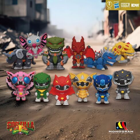Godzilla vs Power Rangers Series 1 - مشبك حقيبة قابل للجمع مقاس 5 بوصات - حقيبة عمياء (شكل عشوائي واحد) - سلسلة مفاتيح شخصية متقاطعة/ملحق حقيبة الظهر | بضائع مرخصة رسميًا in Kuwait