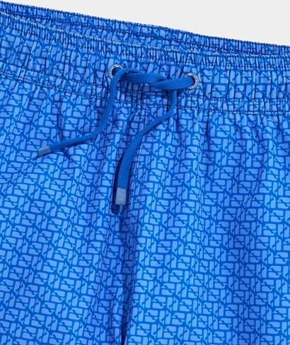 vineyard vines Boys' Printed Piped Chappy Swim Trunks, Puzzle Whale - Riptide, XL in Kuwait