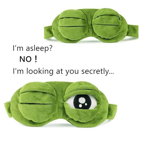 Sleep Masks for Women,Cute Frog Funny Eye Masks for Adults Kids Funny Blindfold with Eyes Open Sleep Mask Sleep Mask for Sleeping in Saudi Arabia