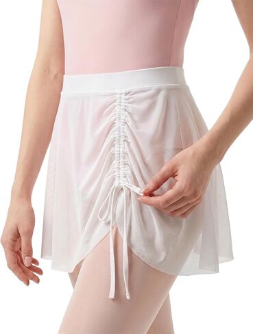Stelle Women's Pull On Ballet Skirt Chiffon Wrap Drawstring Dance Skirt in Kuwait