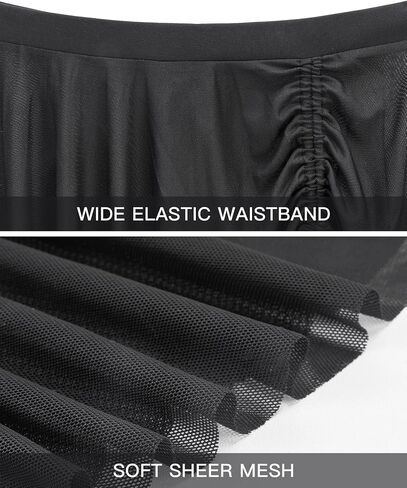 Stelle Women's Pull On Ballet Skirt Chiffon Wrap Drawstring Dance Skirt in Kuwait