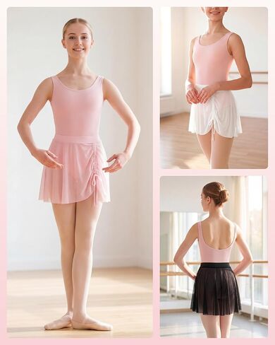 Stelle Women's Pull On Ballet Skirt Chiffon Wrap Drawstring Dance Skirt in Kuwait
