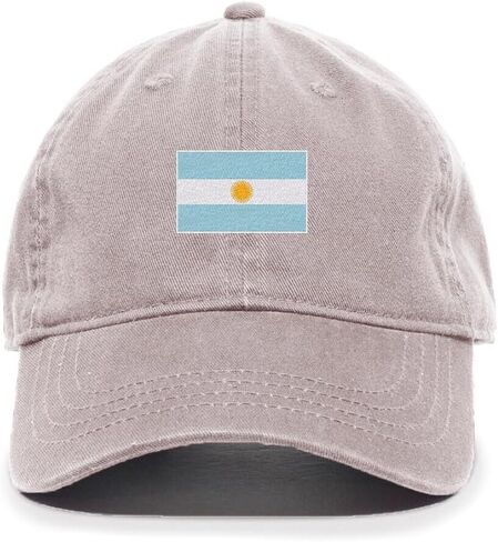 DSGN By DNA Argentina Flag Embroidered Baseball Cap Cotton Adjustable Dad Hat in Kuwait