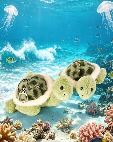 Turtle Plush Keychain Turtle Pendant Cute Keychain Gift in Saudi Arabia