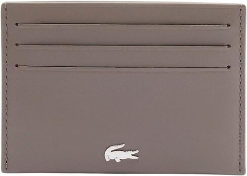 Lacoste Men's FG Leather Card Holder, Morel in Kuwait