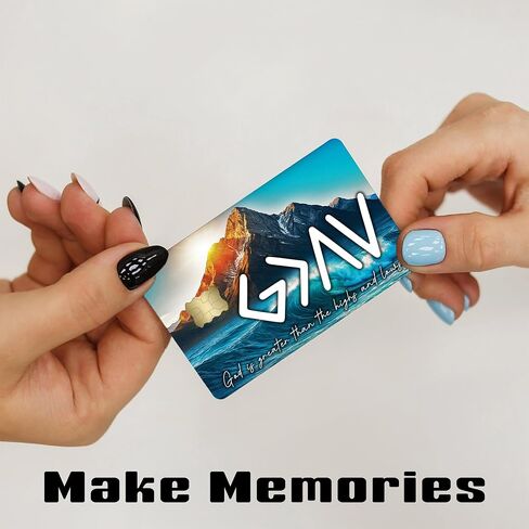 God is Greater Than the Highs and Lows – Credit Card Skin Sticker Cover Decal Wrap 2-Pack – Mountain & Waves Faith Symbol Design in Saudi Arabia