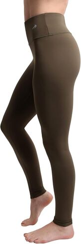 CompressionZ Tummy Control Compression Leggings for Women | High Waisted Workout Yoga Pants (Black + Olive Brown, X-Large) Bundle in Saudi Arabia