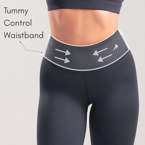 CompressionZ Tummy Control Compression Leggings for Women | High Waisted Workout Yoga Pants (Black + Olive Brown, X-Large) Bundle in Saudi Arabia