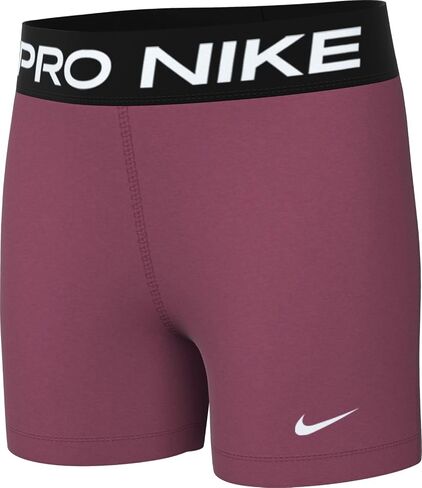 Nike Pro Girls' 5" Shorts (Sweet Beet/Black/White) Size Large in Kuwait