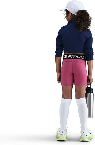 Nike Pro Girls' 5" Shorts (Sweet Beet/Black/White) Size Large in Kuwait