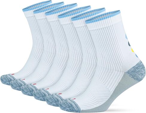 GoWith 15-20 mmHg Running Cushioned Compression Socks for Men & Women, 3 Pairs Anti-Blister Seamless Quarter Socks, Mod 3588 in Saudi Arabia