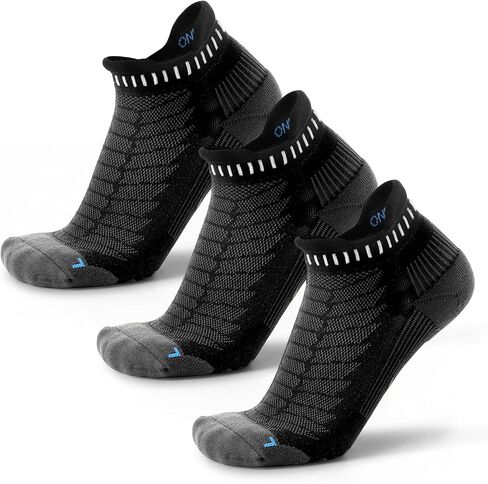 Coolmax Performance Ankle Running Socks 3 Pairs Cushion Padded Breathable Athletic Socks for Men Women in Kuwait