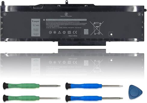 H5H20 Laptop Battery 11.4V 56Wh 4946mAh Replacement for Dell XPS 15 9550 9560 9570 7590 Precision 5510 5520 5530 5540 Inspiron 7590 7591 Series Notebook 6GPTY 62MJV M7R96 5D91C 05D91C in Saudi Arabia
