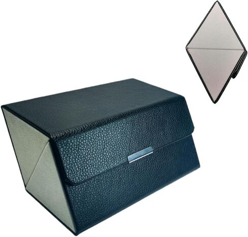 2-Slot Sunglasses Travel Case, PU Leather, Magnetic Closure, Portable Dual Eyeglasses Organizer for Oversized Glasses, Men & Women in Saudi Arabia