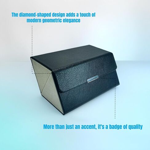 2-Slot Sunglasses Travel Case, PU Leather, Magnetic Closure, Portable Dual Eyeglasses Organizer for Oversized Glasses, Men & Women in Saudi Arabia