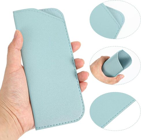 6 Pack Glasses Case Soft Leather Glasses Pouch 7x3 Inch Portable Soft Eyeglass Case For Women Eyeglasses Pouch For Women Travelling Reading in Kuwait