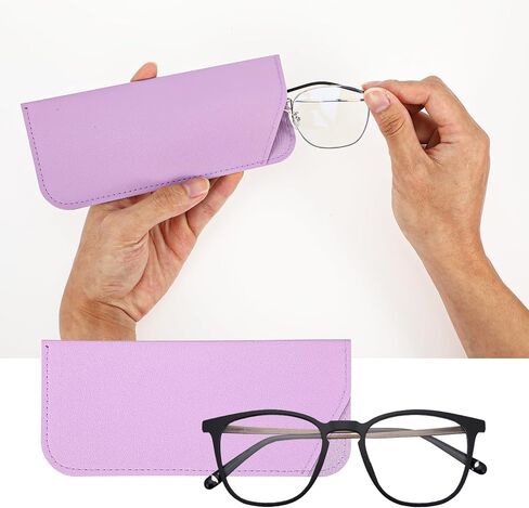 6 Pack Glasses Case Soft Leather Glasses Pouch 7x3 Inch Portable Soft Eyeglass Case For Women Eyeglasses Pouch For Women Travelling Reading in Kuwait