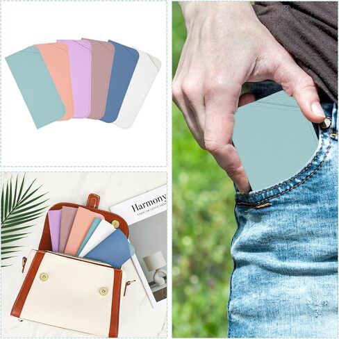 6 Pack Glasses Case Soft Leather Glasses Pouch 7x3 Inch Portable Soft Eyeglass Case For Women Eyeglasses Pouch For Women Travelling Reading in Kuwait