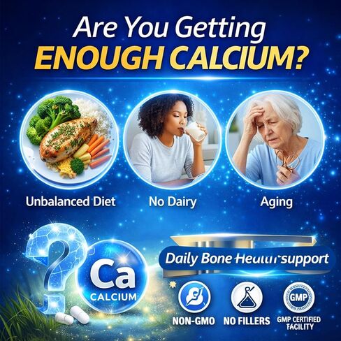 Calcio D3 K2 B12 Softgels, Calcium 2000mg with d3 & k2, Suplemento de Calcio, Strengthen Bones and Teeth, Boost Energy, Non-GMO, 120 Softgels in Kuwait