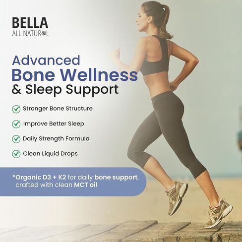 Bella All Natural Vitamin D3 K2 Drops Organic Omega 3 MCT Oil - Evening in Kuwait