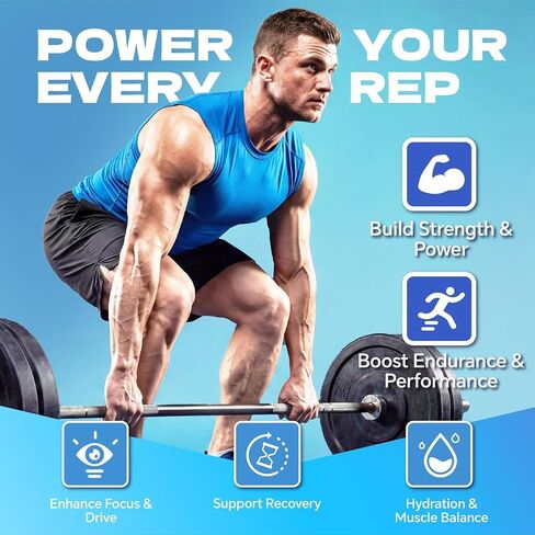 Creatine Monohydrate Gummies 5g for Men & Women - Creatine Gummies NSF Certified, Sugar Free Multi-Ingredient Formula for Muscle Strength & Recovery - Blue Raspberry, 120 Count in Kuwait