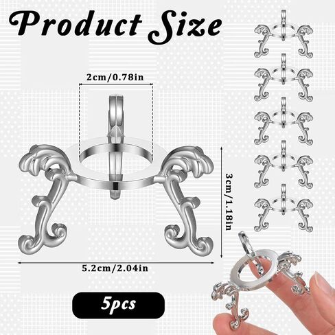 5 PCS Crystal Ball Sphere Holder Stand Metal Crystal-Sphere Display Stand for Displaying Silver Crystal Glass 40mm-80mm Sphere Stone Egg in Saudi Arabia