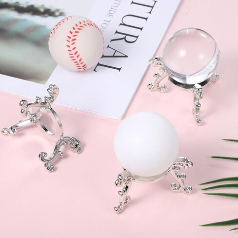 5 PCS Crystal Ball Sphere Holder Stand Metal Crystal-Sphere Display Stand for Displaying Silver Crystal Glass 40mm-80mm Sphere Stone Egg in Saudi Arabia