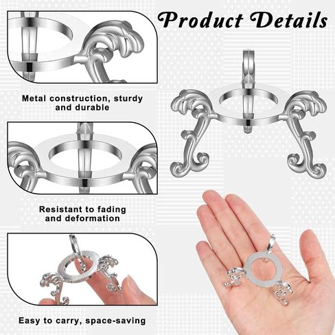 5 PCS Crystal Ball Sphere Holder Stand Metal Crystal-Sphere Display Stand for Displaying Silver Crystal Glass 40mm-80mm Sphere Stone Egg in Saudi Arabia