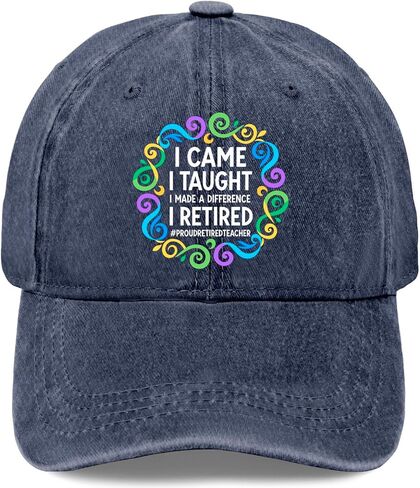 i Came i Taught i Made a Differences Hats for Men Aesthetic Washed Distressed in Kuwait