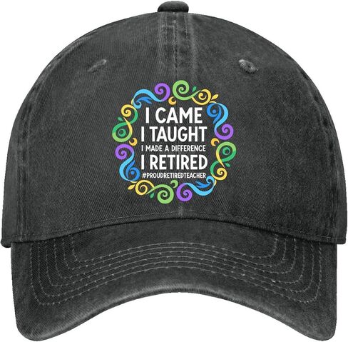 i Came i Taught i Made a Differences Hats for Men Aesthetic Washed Distressed in Kuwait