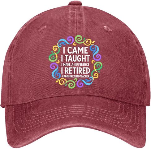 i Came i Taught i Made a Differences Hats for Men Aesthetic Washed Distressed in Kuwait