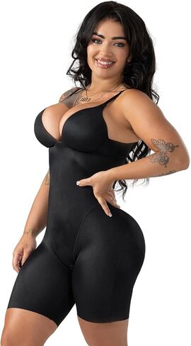 Snatched Body Tummy Control Shapewear Bodysuit Full Body with Built in Cups | Soft Control for Women Caramel in Saudi Arabia